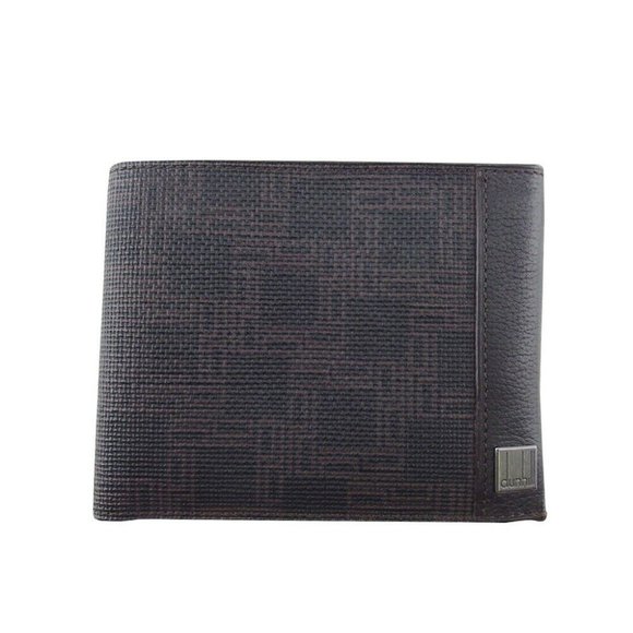 DUNHILL Bi -fold Wallet D8 PVC x Leather Authentic USED - Picture 1 of 11